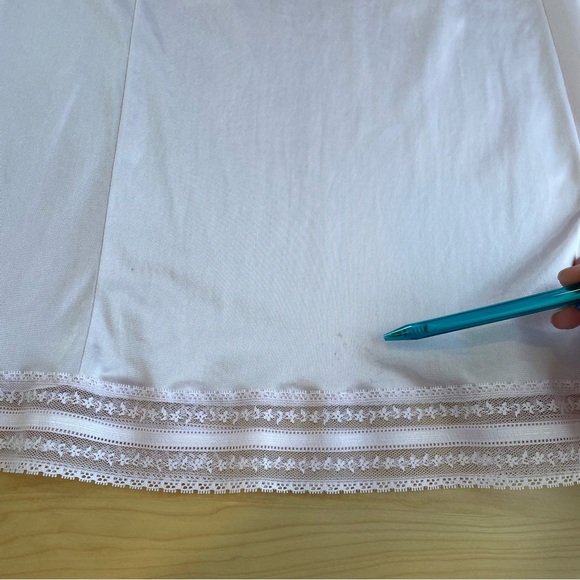 Vintage Slip Dress Size 36 M Lilac Pink Lace Details Adjustable Straps Silky - Picture 12 of 13